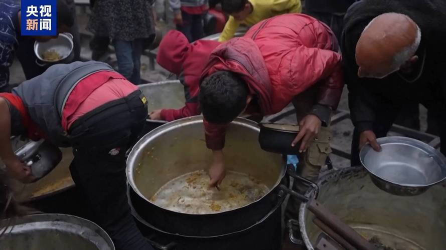 加沙数万难民抢食物,加沙数万难民抢食物视频